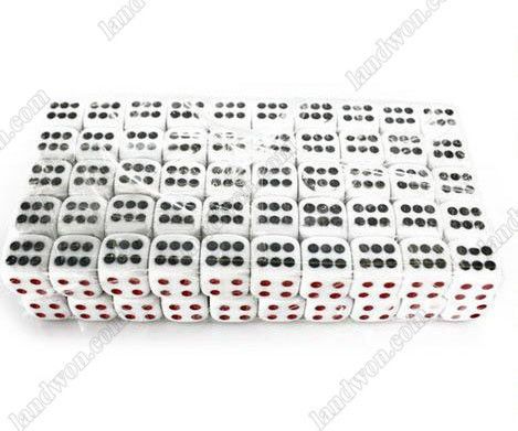 V5880 NEW 100pcs Plastic Standard 10mm Game Dice White Die  