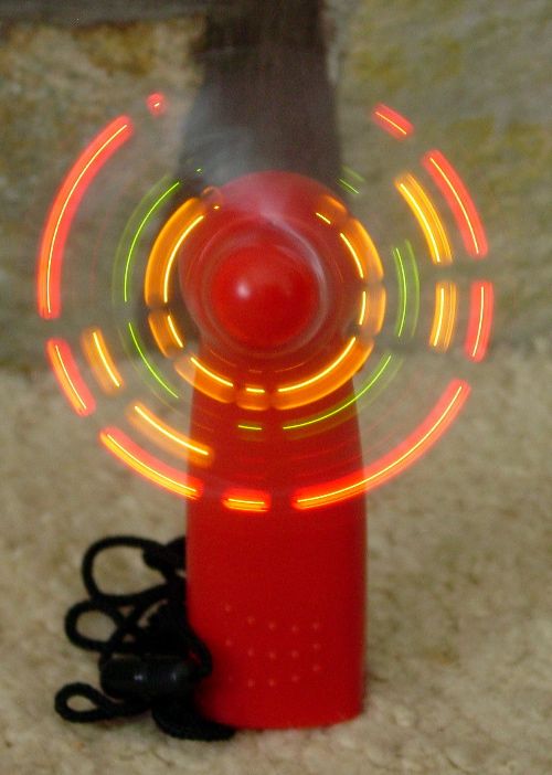 Light UP Hand FAN /Lights AGLOW It’s A SHOW   RED**  