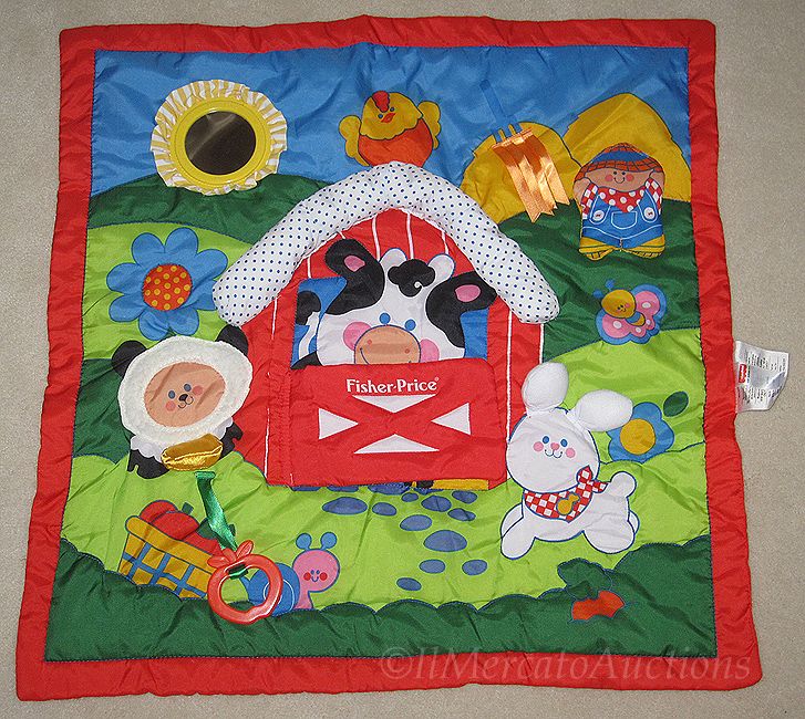 Vtg 1993 Fisher Price ACTIVITY PLAY MAT Farm Animals  