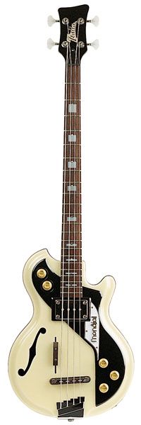 NEW Italia Mondial Electric Bass Guitar + Case   CREAM  