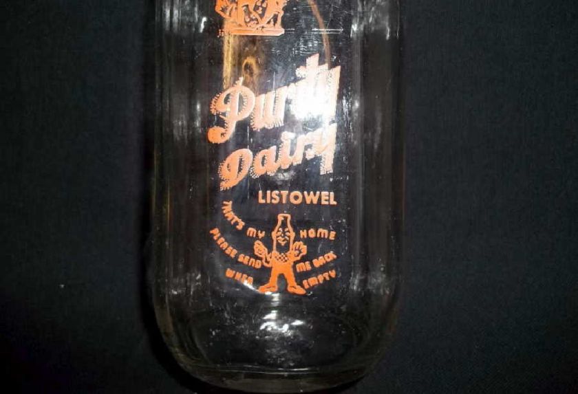 Purity Dairy Milk Glass Bottle, Listowel, Ontario  