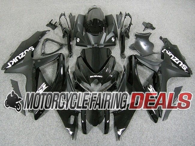 ABS Plastic Suzuki GSXR 600 750 08 09 10 Fairings Black  