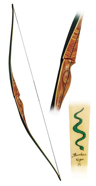 New 08 Martin Archery BAMBOO VIPER Traditional Longbow 55#  