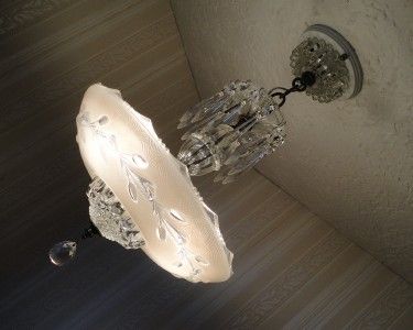 EXQUISITE VUBTAGE 1930s ART DECO Ceiling Light Fixture CHANDELIER