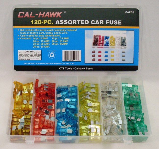 120 pc Car Fuse Assortment Kit Truck Auto Regular Standard Early Model 