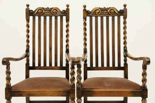 quality oak and beechwood barley twist fireside or arm chairs. Barley 