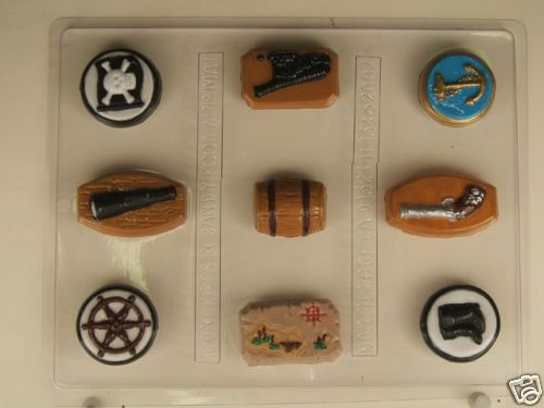 ASSORTED BITE SIZE PIRATE PIECES CANDY MOLD  