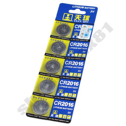 5pcs 3V Lithium CR2016 Cell Button Coin CR 2016 Battery S1292  