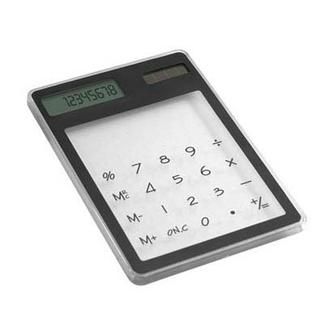 Transparent Solar Powered Calculator Ultra Thin Wallet  