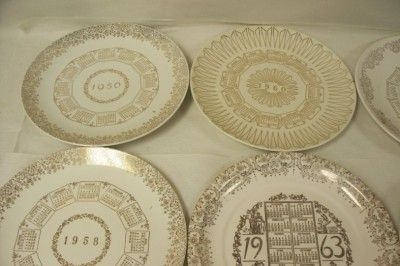 JC Lot of 12 Calendar plates from Reicherts, Canton Illinois 1956 1979 