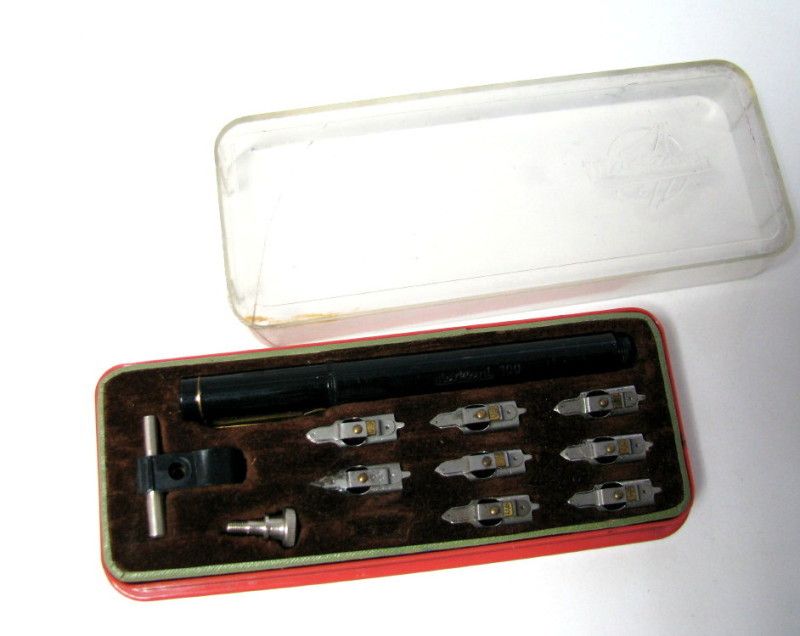 VINTAGE MARKANT CALLIGRAPHY DRAFTING PEN NIBS SET *  