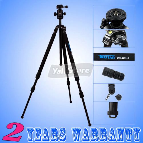 Professional 3 Way Head Camera Carbon Fiber Tripod Full Size 63 