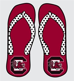 SOUTH CAROLINA GAMECOCKS FLIP FLOPS car decals stickers  