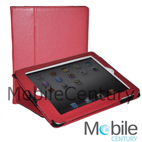   iPad 2 Genuine Leather Smart Cover Stand Case PNK 741360998681  