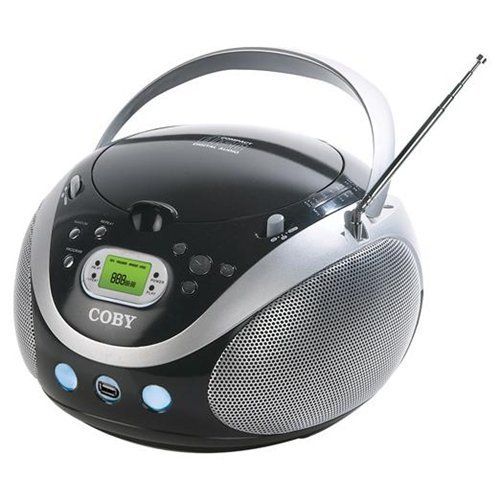 COBY MPCD471 Portable Boombox Player CD/ Radio USB 716829984710 