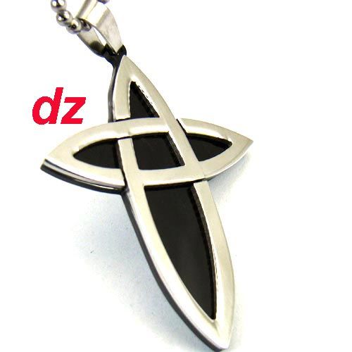   Mens CROSS Design 316L Stainless Steel Chain Necklace Pendant Jewelry