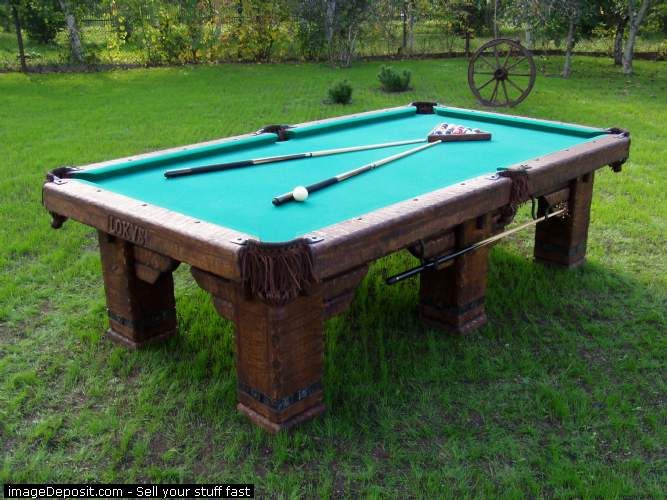 Hand Crafted Rustic Pool Table for Log Home / Cabin  