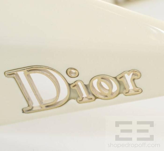 Christian Dior Gaucho 2 Cream & Gold Shield Sunglasses  