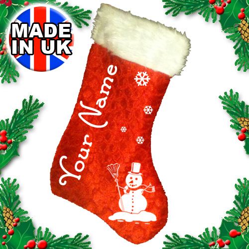 LUXURY CHRISTMAS STOCKING CUSTOM PRINTED NAME LARGE PERSONALISED XMAS 