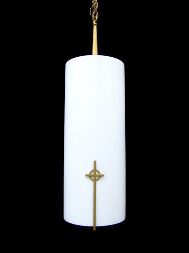 Modern Church Light Fixture with Crosses  