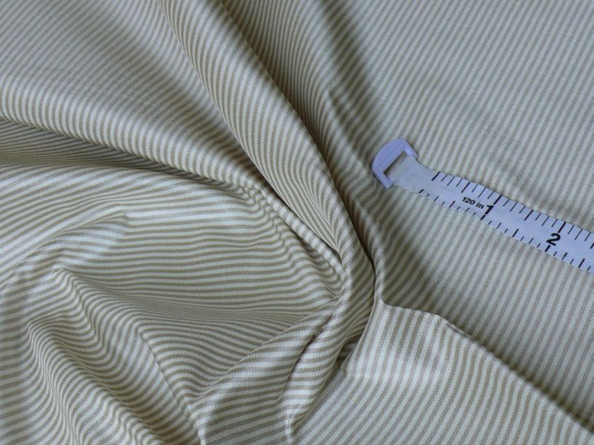 BAKER WHITE COFFEE PIN STRIPE SILK TAFFETA 9Y  