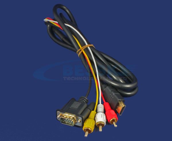 New HDMI HDTV to VGA HD15 Y/Pb/Pr 3 RCA Adapter Cable  