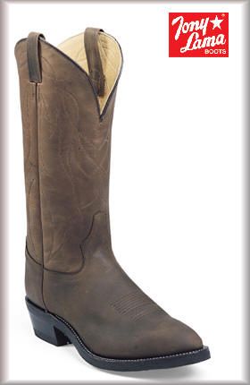   Lama Mens VM7008 Distressed Crazy Horse Western Cowboy Boots 8.5D New