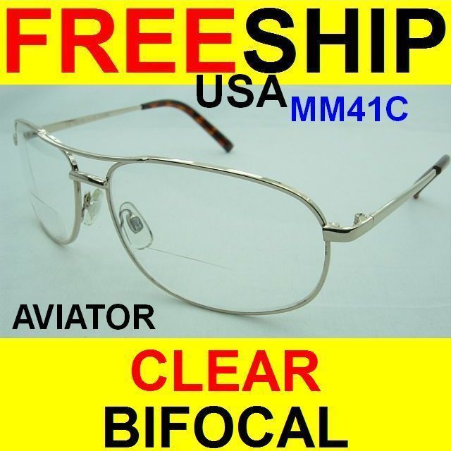   READING GLASSES CLEAR AVIATOR NEW 1.25 1.5 1.75 2.0 2.25 2.5 2.75 3.00