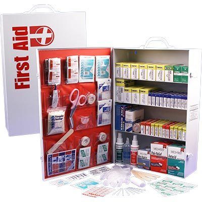 First Aid Cabinet 4 Shelf Emergency Survival Kit 1322pc  