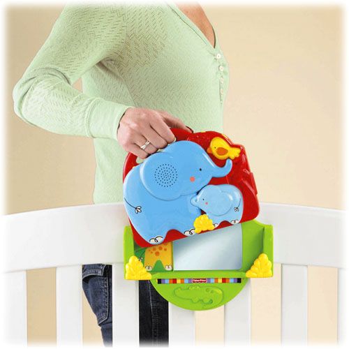 Fisher Price Luv U Zoo Baby Crib n Go Projector Soother Infant Musical 