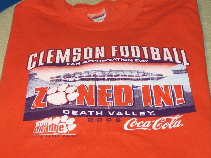 CLEMSON FOOTBALL Fan Appreciation DEATH VALLEY Shirt XL  