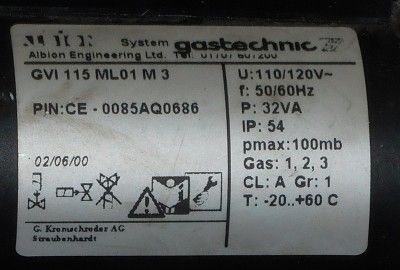   GVI 115 ML01 M 3 AIR / GAS RATIO CONTROL W/ SOLENOID VALVE  