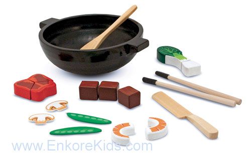 4025 Wooden Stir Fry Slicing Playset by Melissa & Doug  