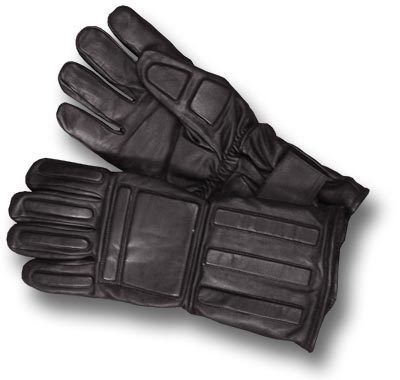 PAIR POLICE ISSUE GAUNTLETS KEVLAR LINED GLOVES LARGE  