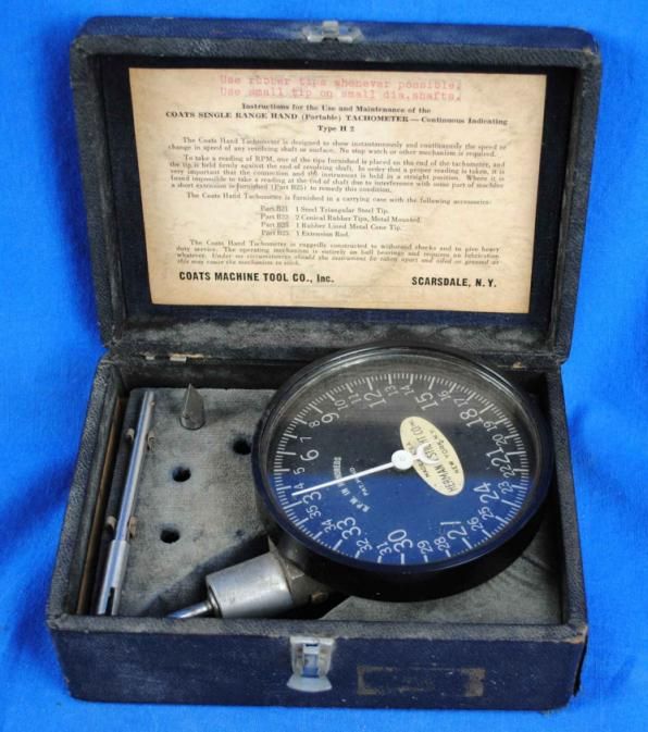 Coats Machine Co Herman H Sticht Co Hand Tachometer Indicator Test 