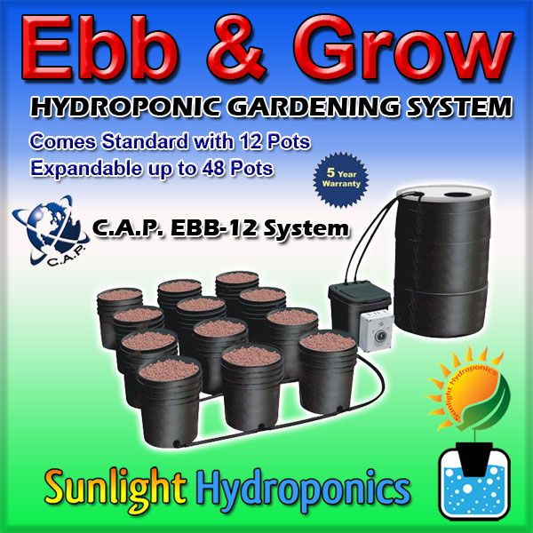   GROW FLOW 12 SITE HYDROPONIC SYSTEM NOT REFURBISH 051000100481  