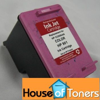 HP 901 CC656AN Color Ink Cartridge fits Officejet G510a J4524 J4580 