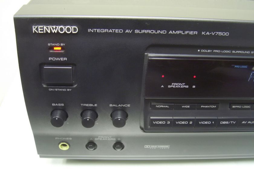 KENWOOD KA V7500 INTEGRATED AV SURROUND AMPLIFIER Works  