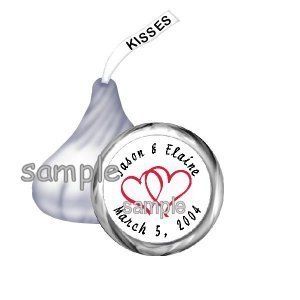 WEDDING STICKERS LABELS bottom of HERSHEY KISSES 240  