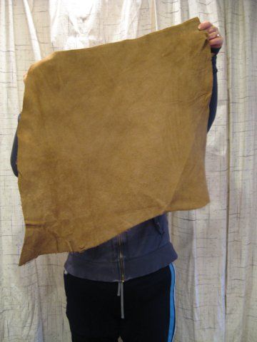 TAN Buffalo Bison Leather Hide 4 Native SCA LARP Crafts Buckskins 