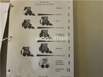 1988 Case 1825 Uni Loader Skid Steer Parts Catalog Manual LOTS More 
