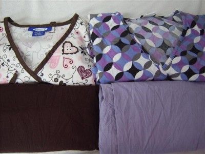 Medical Dental Scrubs Lot of 8 PRINTED Outfits Sets Size S SMALL EXPO 