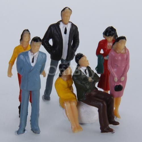 Lot 100 Painted Model Train People Diorama O Scale 150  