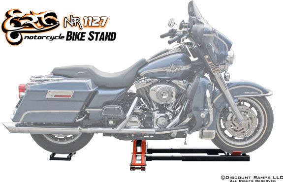 NEW MOTORCYCLE BIKE STORAGE STAND ROLLERS + CENTER LIFT  