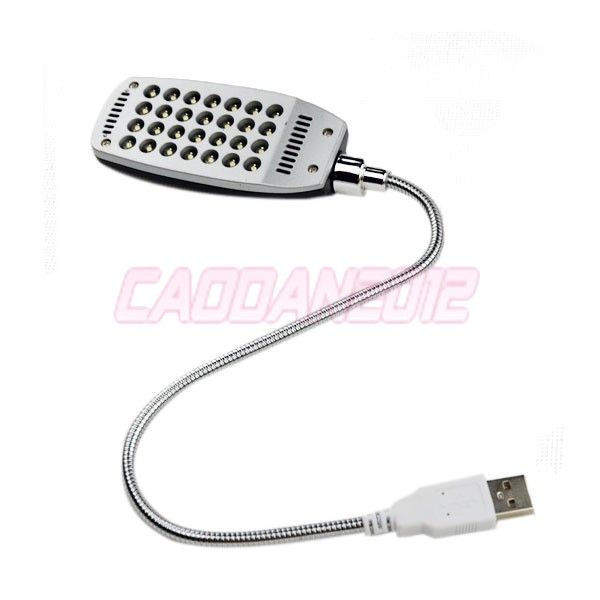 New Super Bright 28 LED USB Flexible White Light Lamp for PC Computer 