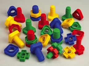 10 JUMBO NUTS AND BOLTS BIRD PARROT FOOT TOYS   PARTS  