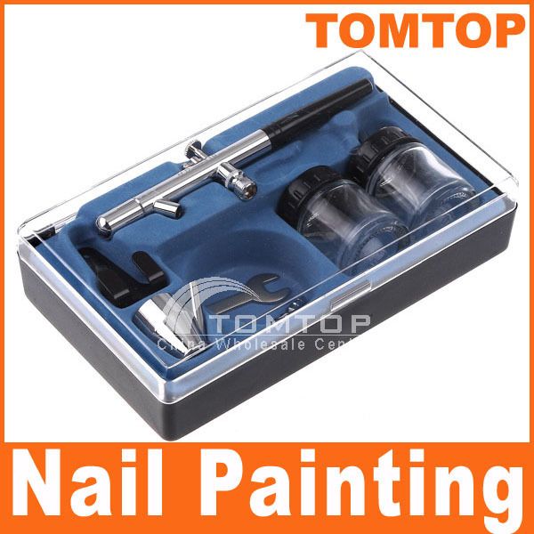 Dual action Air Brush Set Paint Spray Gun Tool Craft Nail Art Cake 