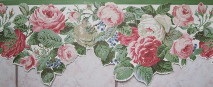 DIE CUT BEAUTIFUL PINK & RED ROSES 10 1/4 Wallpaper bordeR Wall  