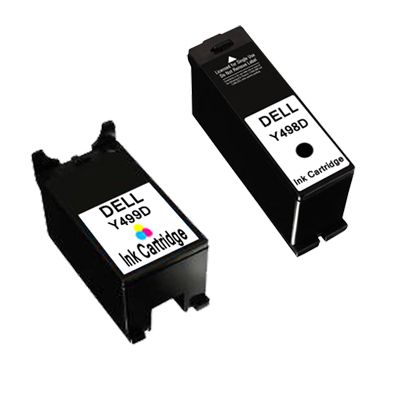 2p Y498D Y499D BLK COLOR Ink for Dell Printer Series 21  