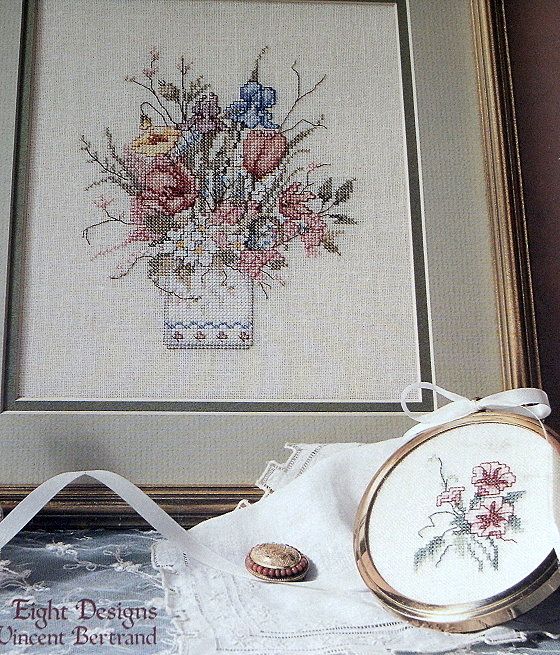 Joys of My Garden Mary Vincent Bertrand Cross Stitch Bk  